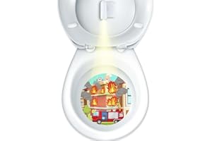 Faivykyd Potty Training with Firefighting Target, Clear Firefighting Pee Light, Funny Potty Training Toilet Light for Toddler Boys, Potty Time Adventures Aming Target