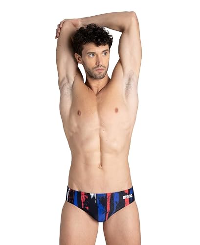 ARENA Herren Schwimmhose – Team Color Print, 3-Zoll Brief, Für Training Und Wettkampf