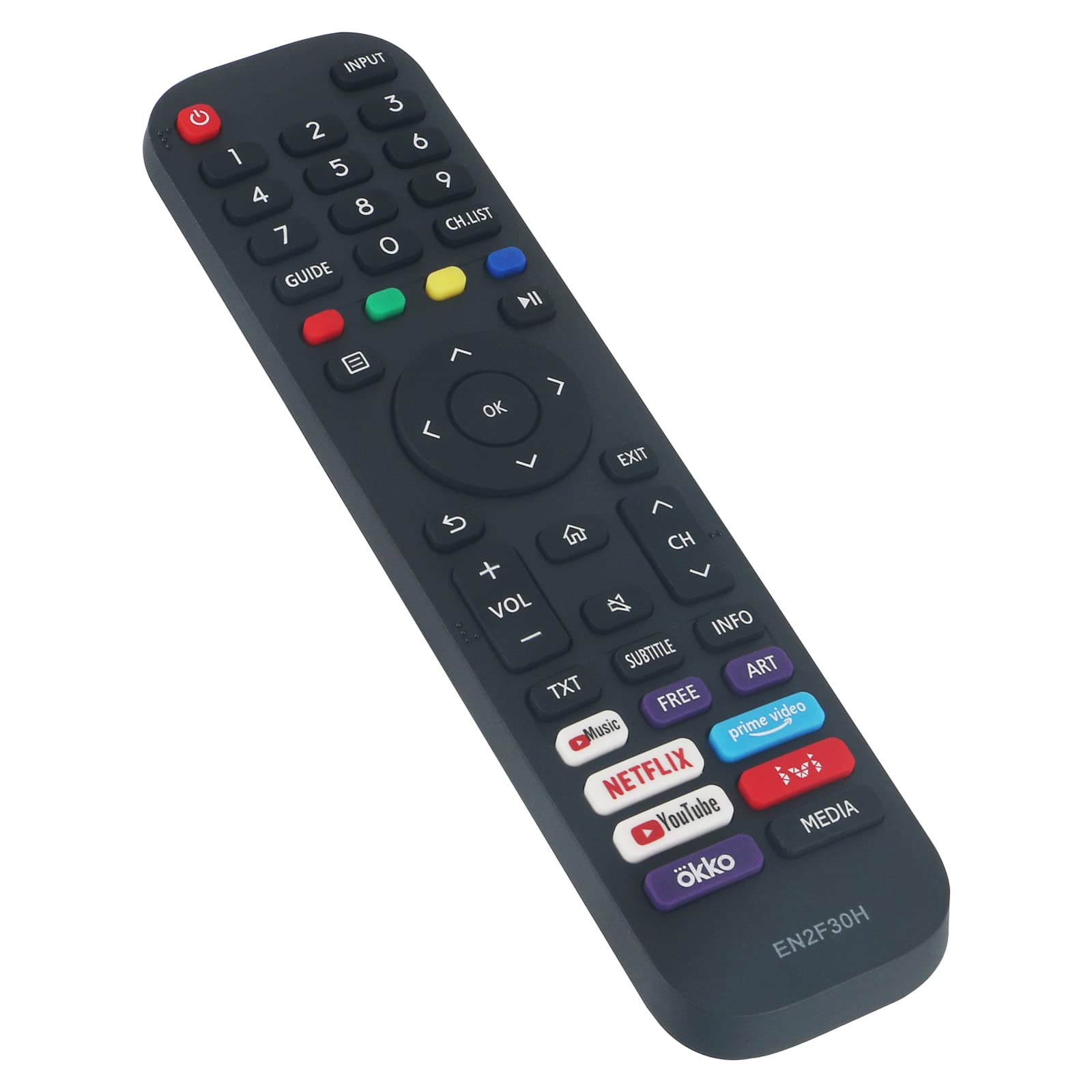 VINABTY Replaced Remote Fit for EN2F30H Hisense A4BG Smart TV 32A4BG 32A4CG 32A4DG 32A4DGCH 32A4EG 32A4FG 32A4GG 32A4HG 32A4EGCH 32A4BGTUK 32A4CGTUK 32A4EGTUK 32A4FGTUK 40A4BG 40A4CG