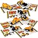 JOYIN 28 Pack Valentines Party Gift Cards with Mini Construction Vehicle Toy Set for Kids Valentine's Classroom Exchange Prizes