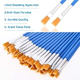 Anezus 50 Pcs Small Flat Paint Brushes for Kids Craft Detail Painting view 3