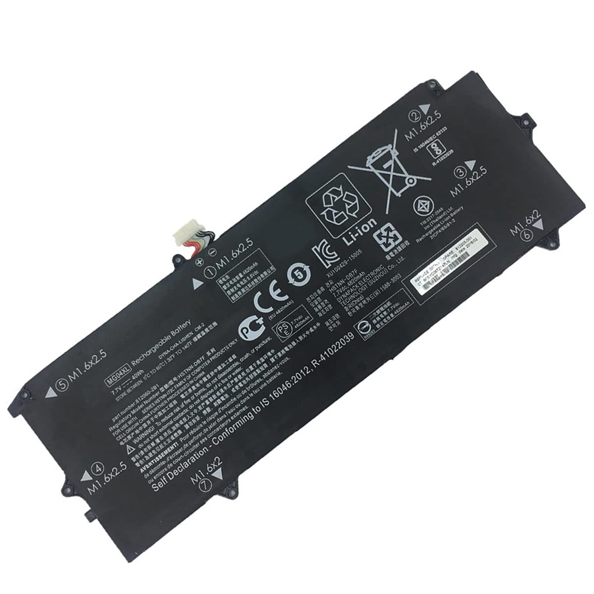 XITAIAN 7.7V 40Wh 4820mAh MG04XL Replacement Battery for HP Elite x2 1012 G1 (V9D46PA) (V2D16PA) HSTNN-DB7F MG04 812060-2C1