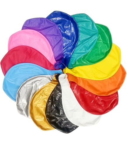 Ballon de latex assortie 5 pouces, 100 unités - Party Expert