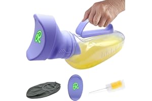 Portable Urinals for Women, 1200ml Nightglow Female Urinal with Upgraded Soft Rubber & Spill-Proof Lid – Large Capacity Pee B