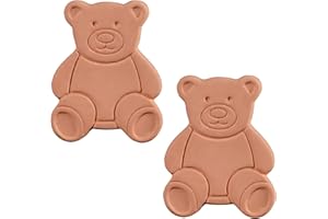 UPEOXT 2 Pack Brown Sugar Saver, Reusable Terracotta Brown Sugar Keeper, Bear Shaped Terra Cotta Softener, Food Safe Clay Dis