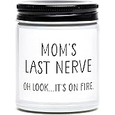 Mothers Day Gifts for Mom from Daughter and Son, Moms Last Nerve Candle, Cool Best Mom Gifts Ideas, Birthday & Mothers Day & Thanksgiving & Christmas Gift for Moms - Lavender Scented Candle