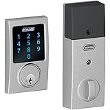 Schlage Z-Wave Connect Century Touchscreen Deadbolt with Built-In Alarm, Works with Amazon Alexa via SmartThings, Wink or Iris,  Satin Chrome, BE469 CEN 626