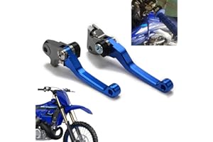 AnXin Motorcycle CNC Billet Pivot Brake Clutch Levers for YZ125 YZ250 15-23 YZ250F 09-23 YZ125X 17-23 YZ250X 16-23 YZ450F 09-23 YZ250FX 20-23 YZ450FX 19-23 Dirt Pit Bike Blue