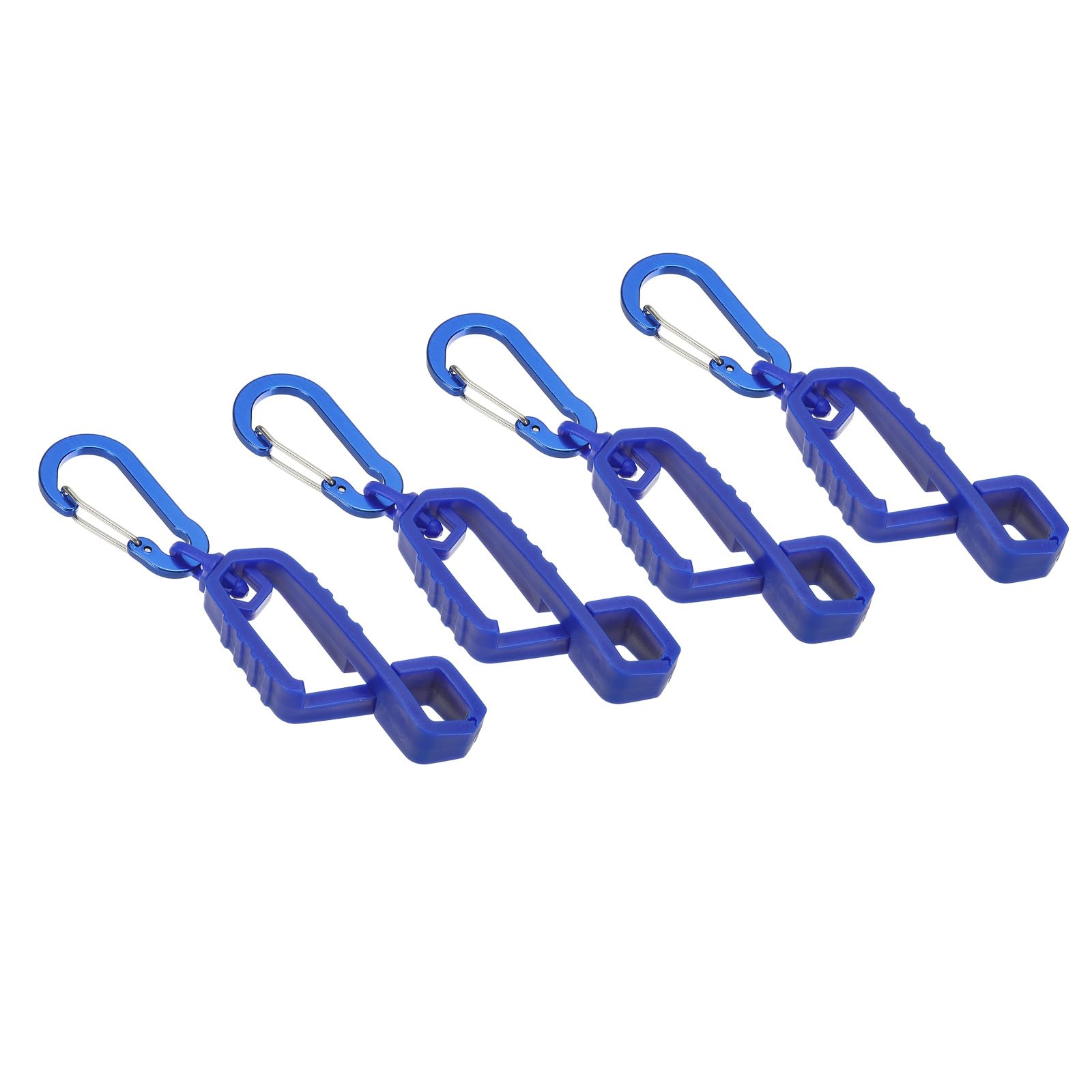 PATIKIL Glove Clips, 4 Pack Gloves Holder Clip Glove Belt Keeper Guard Labor Work Glove Grabber Helmet Hanger for Construction Worker, Blue