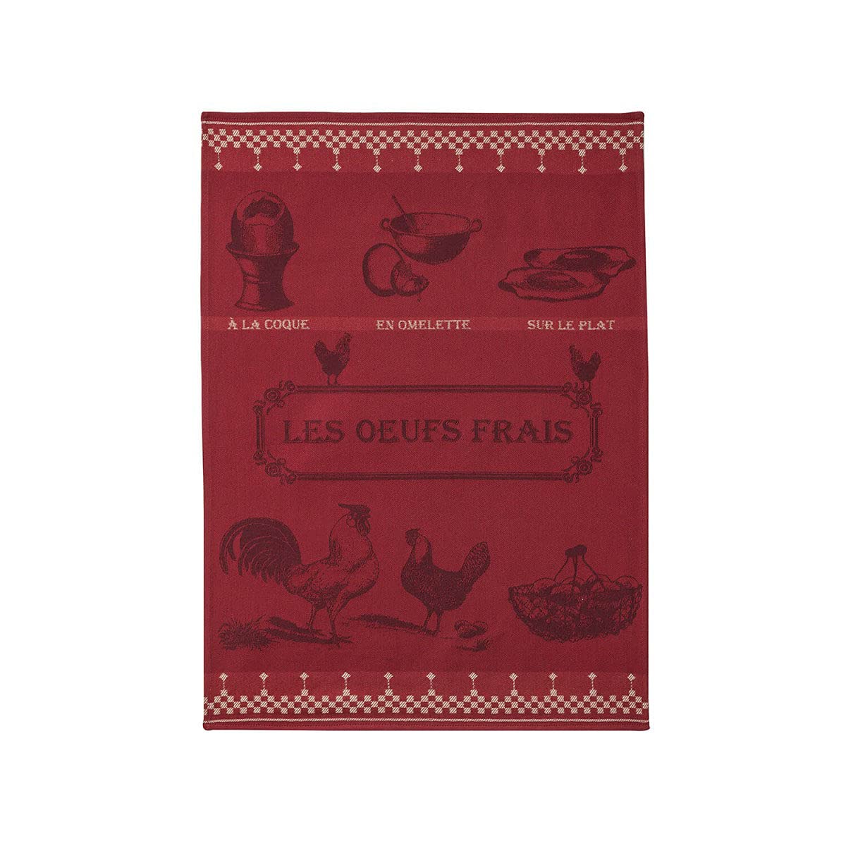 Coucke Jacquard Tea Towel with Fresh Eggs