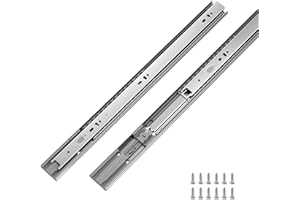 LONTAN 10 Pairs Soft Close Drawer Slides 16 Inch Drawer Guides 3 Fold Full Extension Ball Bearing Heavy Duty Drawer Slides, 100LB Capacity