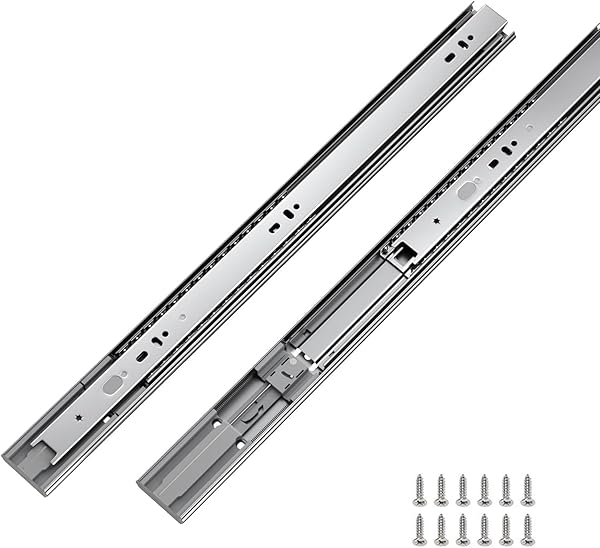 LONTAN 10 PAIRS SOFT CLOSE DRAWER SLIDES 18 INCH DRAWER GUIDES 3 FOLD FULL EXTENSION BALL BEARING HEAVY DUTY DRAWER SLIDES, 100LB CAPACITY