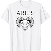 Aries Astrology Large Ram Zodiac Sign With Aires Name T-Shirt