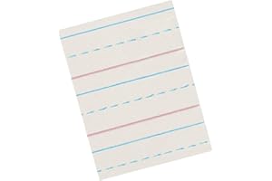 School Smart Zaner-Bloser Writing Paper, Handwriting Practice Lined Paper, Grade 2 to 3 Learning, 1/2 Inch Rule, 10-1/2 x 8 Inches, 500 Sheets