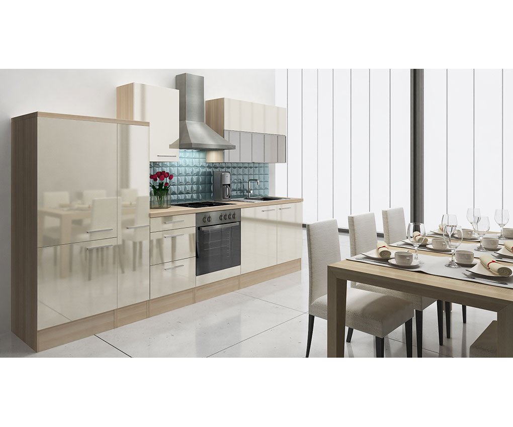 respekta Premium Integrado Cocina Cocina Riga 310 cm Acacia ...