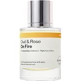 Dossier Originals - Oud &amp; Rose on Fire - Smoky Floral Oud - Unisex EDP | 1.7 fl oz (50ml) - Rose Perfume - Oud &amp; Rose on Fire Eau de Parfum Unisex - Oud Perfume for Men, Long-Lasting, Vegan