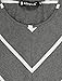 Allegra K Women's Long Sleeves Scoop Neck Casual Striped Chevron Print Tunic Top Medium Dark Gray