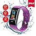 READ Sport Fitness Activity Tracker R18 Smart Watch Heart Rate Blood Pressure Sleep Monitor Watch Waterproof Call Message and SNS Sedentary Remind Watch for Android iOS (Purple)