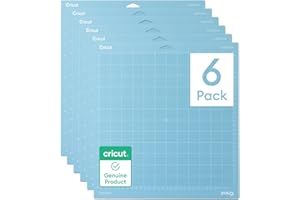 Cricut LightGrip Mat Pack (6 Count, 12in x 12in) - for Explore & Maker Machines - Ideal for Standard Paper, Light cardstock &
