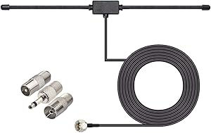 Fougcol FM Antenna for Stereo Receiver Indoor,75 Ohm UNBAL FM Dipole Antenna for Fm Radio Home Stereo Receiver Pioneer Onkyo Yamaha Marantz Bose Wave Radio and AV Audio Vedio Home Theater Receiver