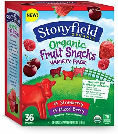StonyField Farms Stonyfield USDA Certified Organic Fruit Snacks, 36 Count