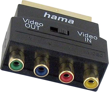 Adaptateur Péritel Vers Jack 3,5 Mm Hama - Connexion Audio Stéréo Pour TV, Haut-parleur Intégré