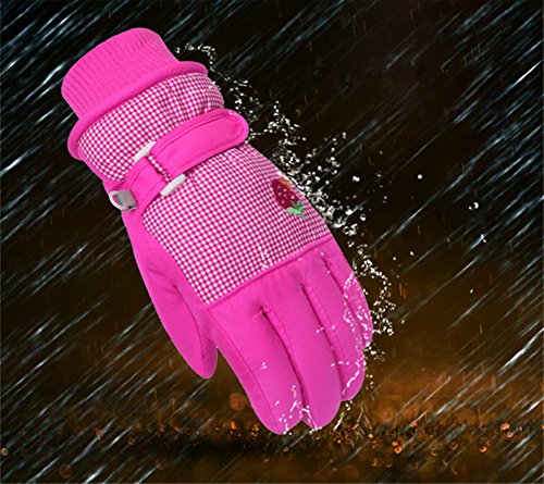 image for Ximkee Ice Skating Gloves for Kids Waterproof Winter Warm Ski Gloves S