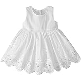 Toddler Baby Girls Dress Embroideries Floral Summer Seaside Beach Sundress Onepiece Outfits