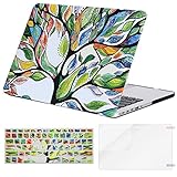 MOSISO Plastic Pattern Hard Case Only Compatible MacBook Pro (W/O USB-C) Retina 13 Inch (A1502/A1425)(W/O CD-ROM) Release 2015/2014/2013/end 2012 & Keyboard Cover & Screen Protector, Love Tree