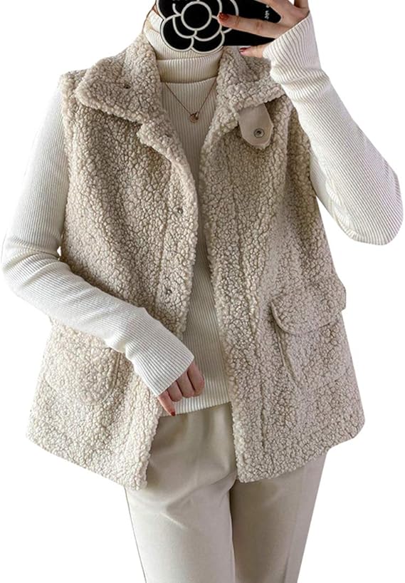 Amazon Zhongjue ジュージェン ボアベスト レディース ベスト 厚手 ゆったり フリースジャケット ノースリーブ もこもこ アウター 防寒 カジュアル コート 袖なし ファッション 秋 冬 Freesizeアプリコット ベスト 通販