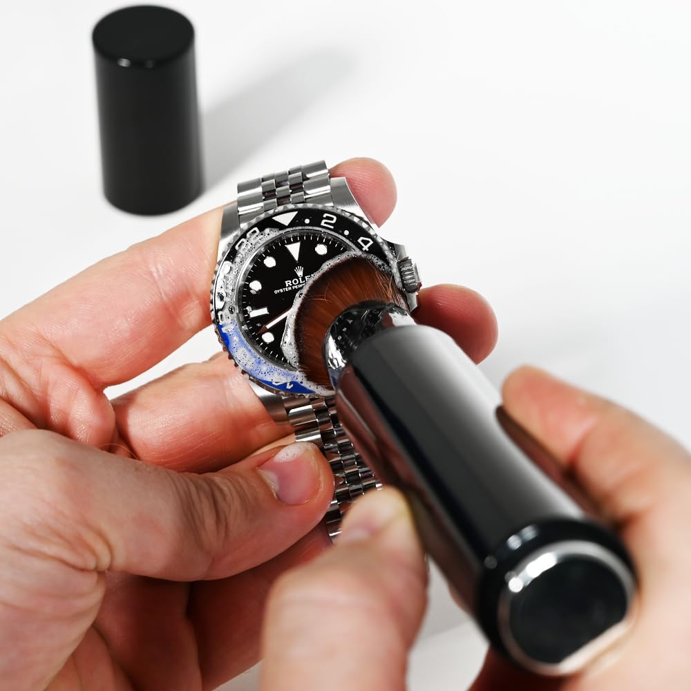 WristClean Watch Cleaning Kit | Scratch-Free Bristles & Refillable | Watch Cleaner with Microsuds Formula | Watch Kit (1x) Brush (1x) Refill (1x) Drying Towel | USA Made Watch Care Kit (3 Piece Kit)