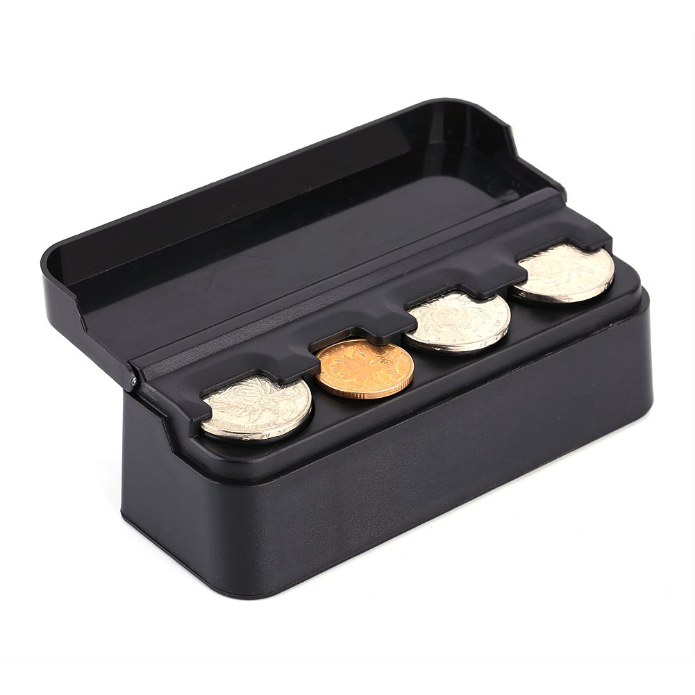 Fydun Car Coins Case Auto Car Portable Plastic Coin Holder Storage Case Container Coins Organizer Storage Bag Change Organizer Canadian Coins