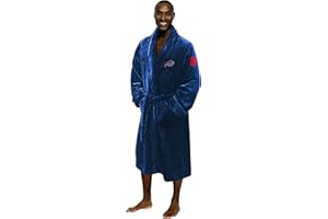 Northwest The Company Official NFL Buffalo Bills Men's L/XL Silk Touch Bath Robe with Number, Blue, 26" x 47"