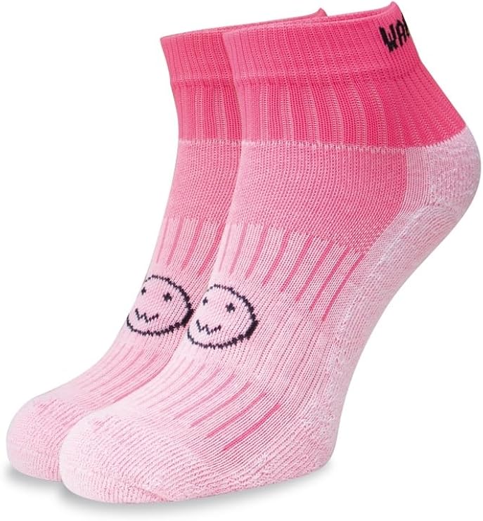 WackySox Ankle Running Socks Bright Pink Amazon.co.uk Clothing