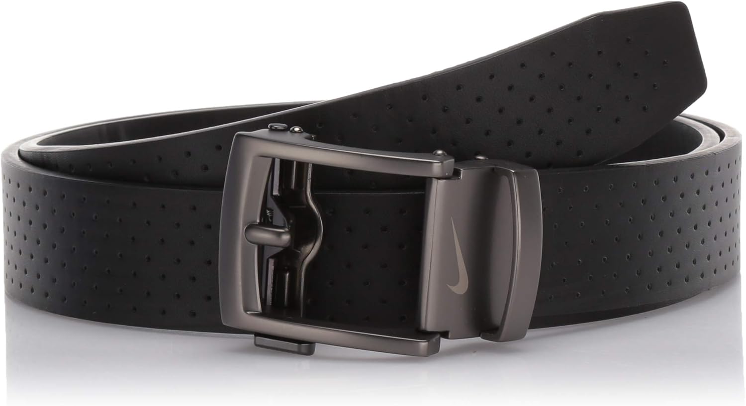 NIKE Men's ACU Fit Ratchet Belt, black perforated, One Size at Amazon