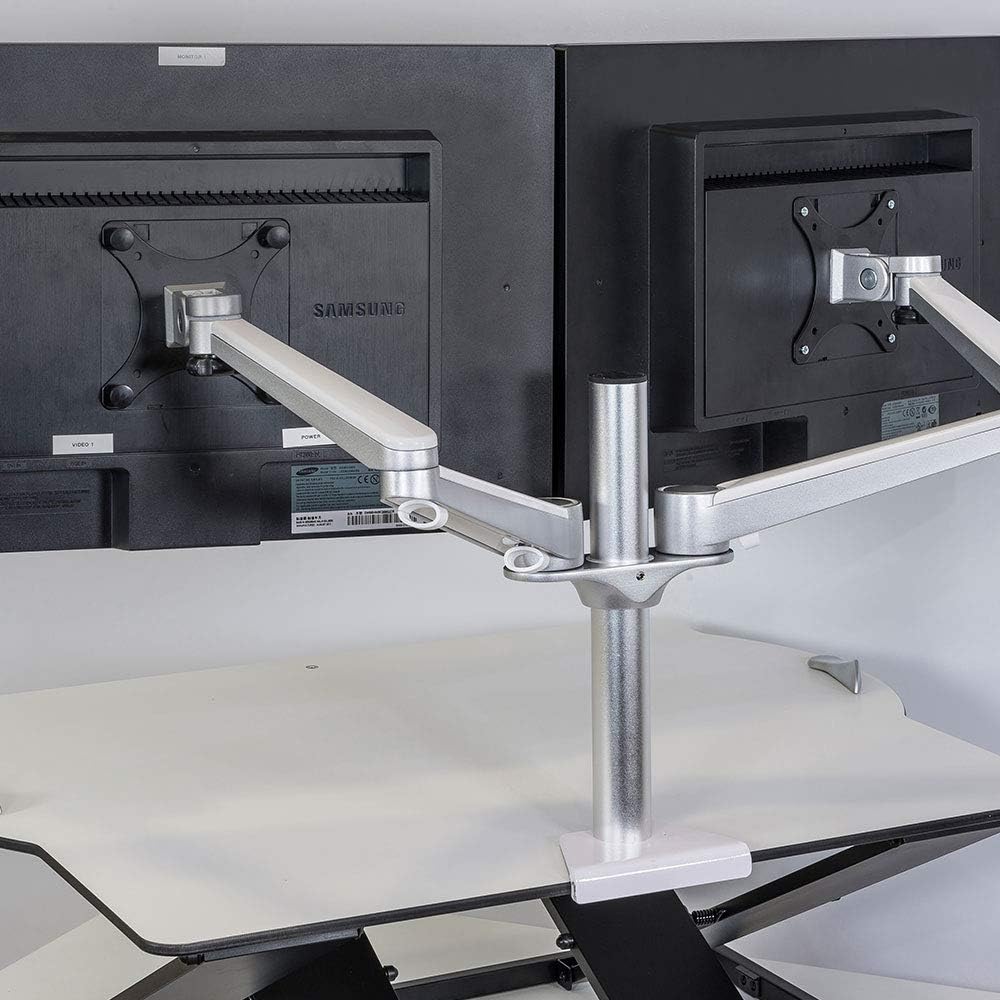 Posturite Opløft Dual Monitor Arm, White - Image 4
