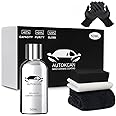 Autokcan 10H Nano Ceramic Coating for Cars, 50ML High Gloss Anti-Scratch SiO2 Ceramic Car Coating Kit, Plastic, Glass, Wheel Polishing, Hydrophobic, Long Lasting Protection