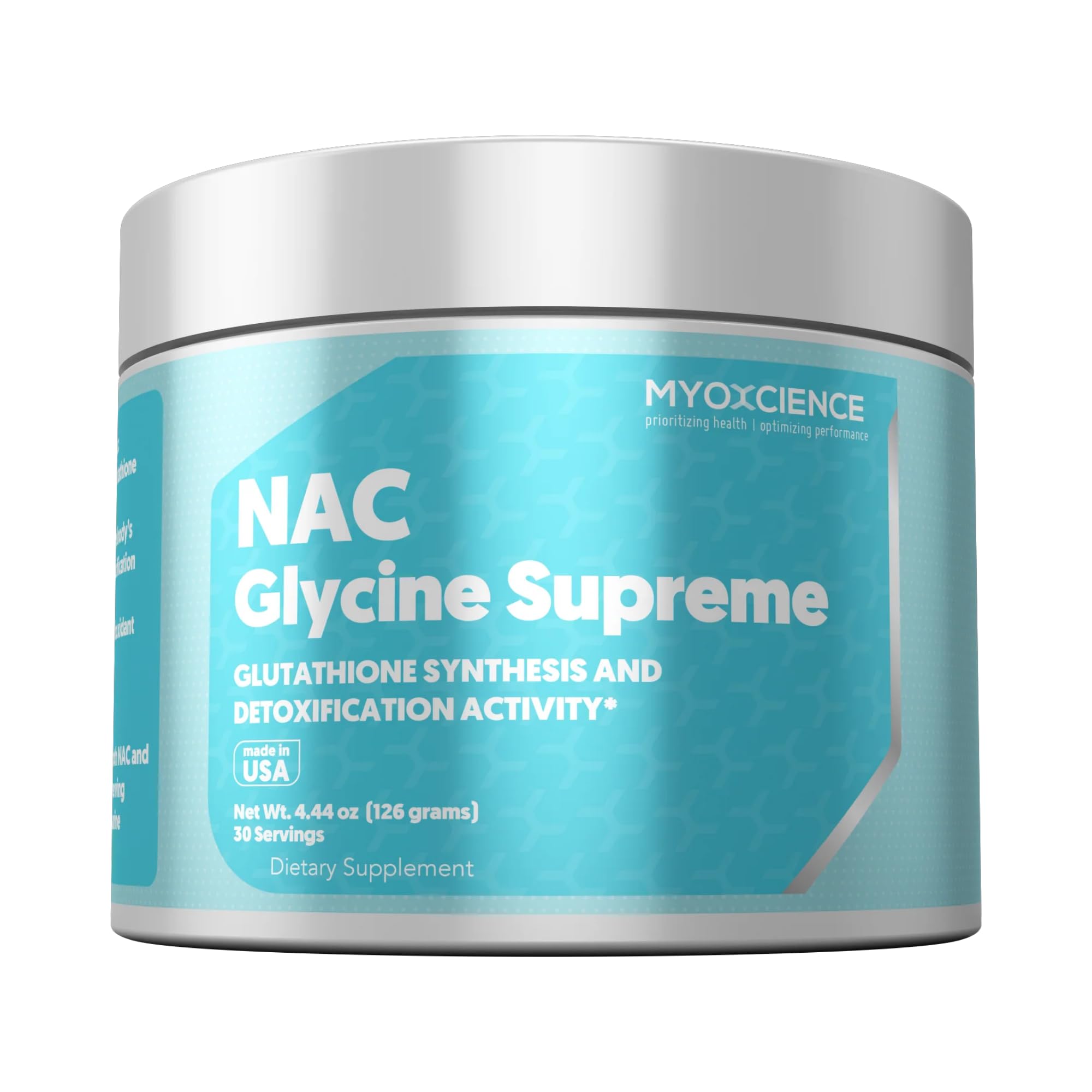 nac glycine glutathione MYOXCIENCE Supreme | N-Acetyl-L-Cysteine, 4.44 Ounce (Pack of 1) Choose package:≈6 months supply Glutathione with David Schmidt Pore Care