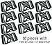 Plastic Buckles 1.5 Inch (10 pcs) - 2 Ways Flat Side Quick Release for Webbing, Fasteners Strap, Harness, Nylon Webbing. (NO SEWING). FREE with 1 Strap 60