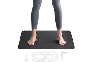 BESTING Grounding Mat for Feet, Waterproof & Stain-Resistant, Stress Relief & Wellness Earthing Mat with 15ft Grounding Cord for Better Sleep, Yoga, Office, Living Room (24'' x 16'')