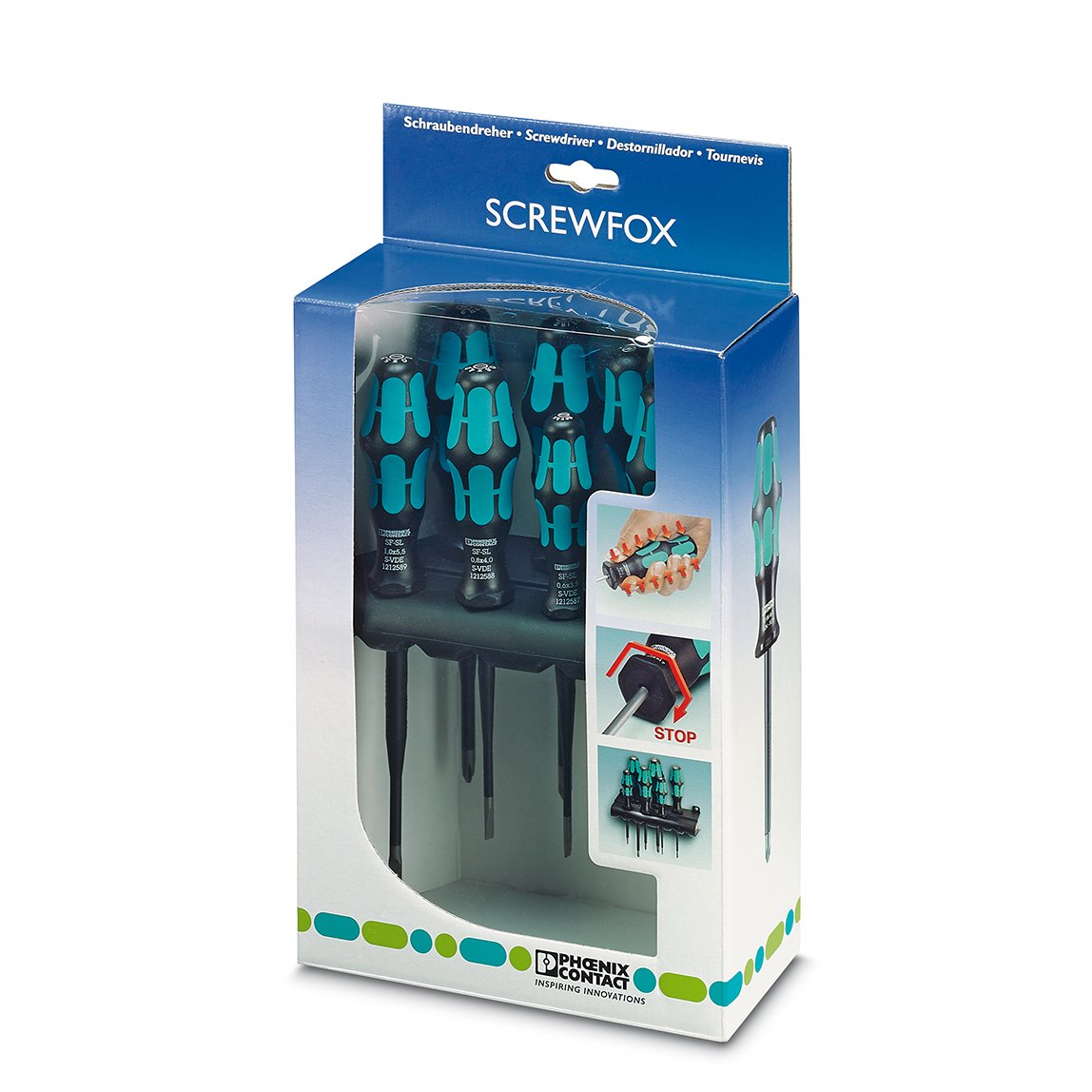 Phoenix Contact Screwdriver Set, Sl/Ph/Pz VDE Screwdriver Sl Set S 1212701