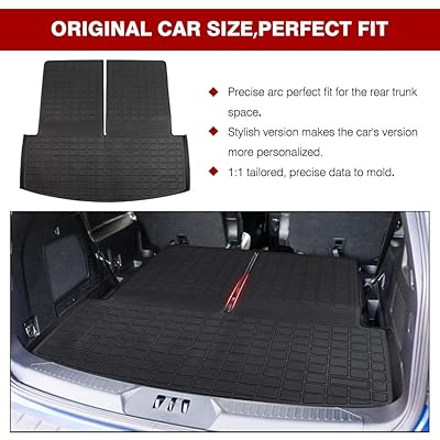 Buy Kust Cargo Liner For 21 Ford Explorer Behind 2nd Row Seats And 3rd Row Seats Rear Trunk Mat Liner Online In Indonesia B08hgc36