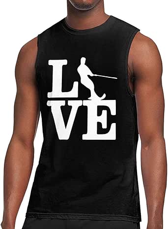 Download Amazon.com: Mens Waterskiing Love Muscle Sleeveless Shirt ...
