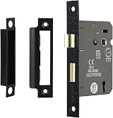 Decoranddecor Sash Mortice Door Lock 2.5inch 64mm Matt Black Fire Rated UKCA CE view 4