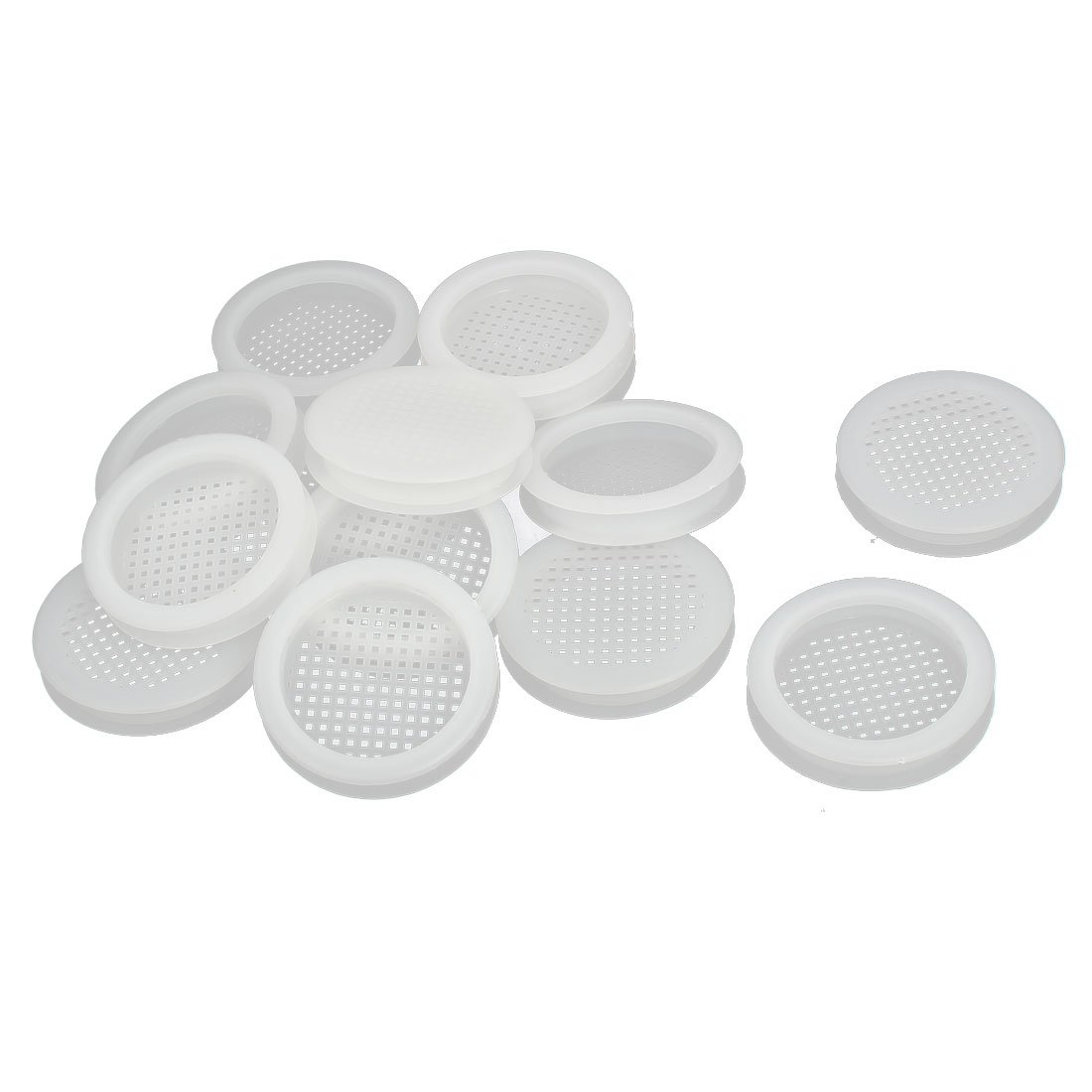 Sourcingmap Furniture Cupboard 10mm Round Perforated Mesh Plastic Air Vents Louver Ventilation 15pcs
