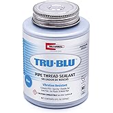 RectorSeal Tru-Blu 31551 Pipe Thread Sealant, Fast-Dry, Flexible Set Thread Sealant Designed for High Vibration Environments, PTFE Enriched, Plumbing, 1/2 Pint