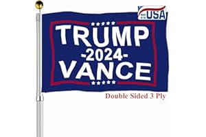 SIRRAIL Trump Vance 2024 Flags 3x5 Outdoor Double Sided- Donald Trump Blue Flags Made In USA 3 Ply Heavy Duty with 2 Brass Grommets for Outside Oudoor