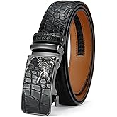 YOORAN Mens Ratchet Belt Mens Dress Belt Leather 1 3/8" Casual Work Jeans Golf with Gift Box