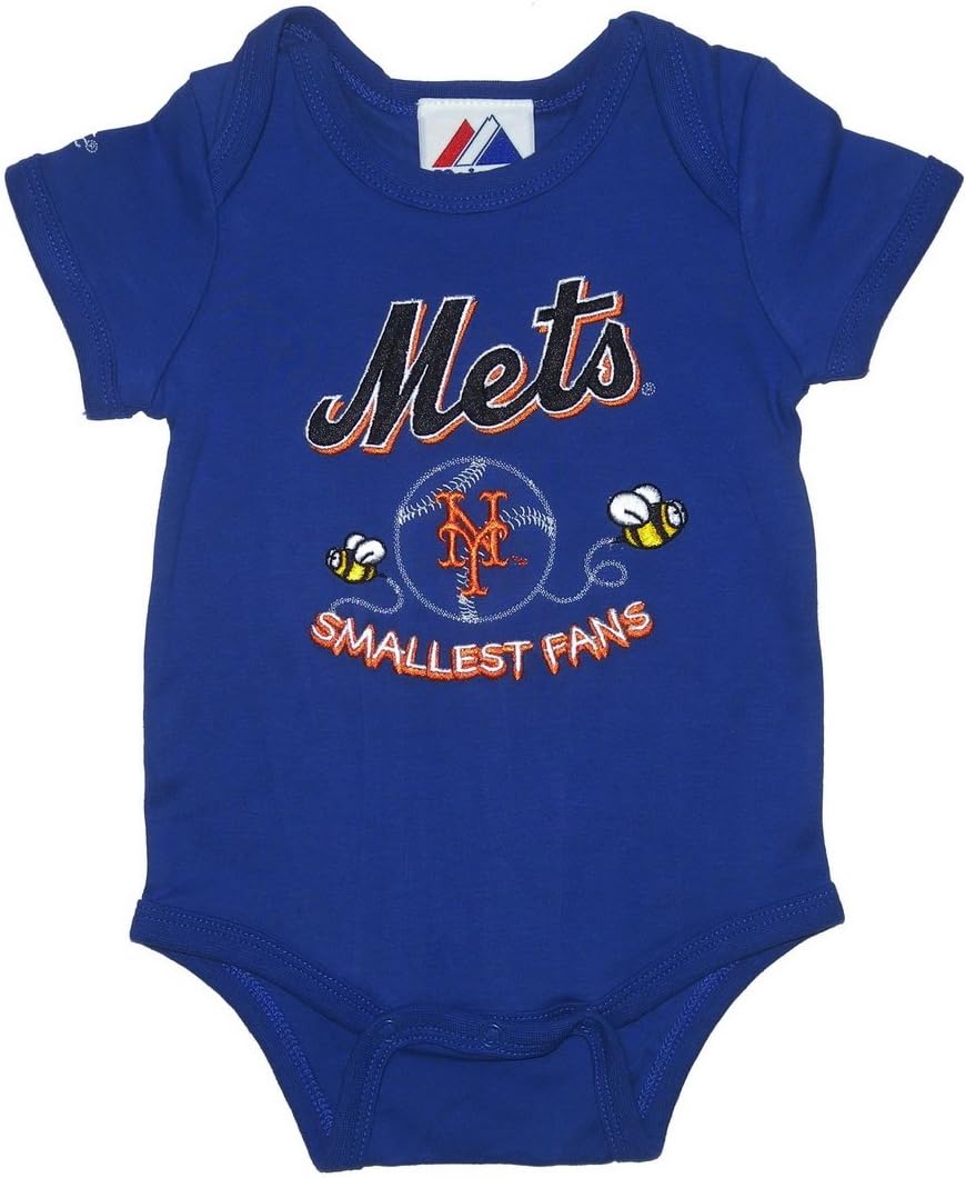 Majestic New York Mets MLB Baby / Infant OnePiece Bodysuit / Romper / Onesie (Size 69
