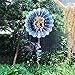 FONMY Wind Spinner Stainless Steel 3D Hanging Garden Decoration for Indoor Outdoor Multi Blue Color Twins Butterfly Metal Wind Spinners-12inch